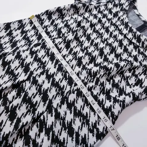 Adrienne Vittadini Hounds tooth Sheath Dress Black White Combo