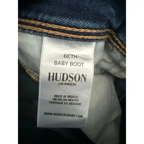 Hudson Beth Baby Boot Jeans Mid Rise Dark Wash Flap Pockets Women’s 28 - Image 10
