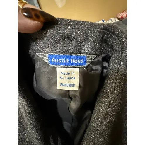 Austin Reed Dark Gray Wool Blend Blazer Jacket 16WP Plus Size Career Classic