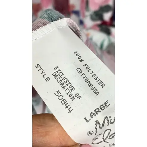 Miss Elaine Women's Floral Multicolor Nightgown Size Large Pink