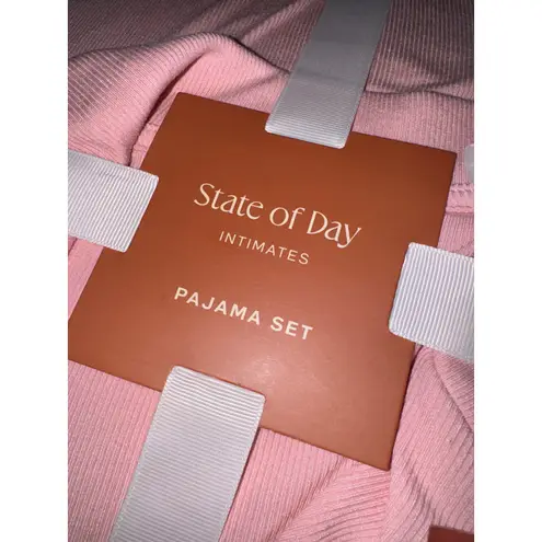 Brand New State of Day Women's Size 2X Pink Pajama Set Lounge Long Sleeve
