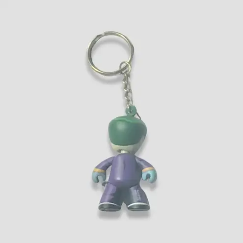 DC Comics NWOT DC Universe Mini Mez Joker Key Chain The Classic Joker Cartoon Purple/Green