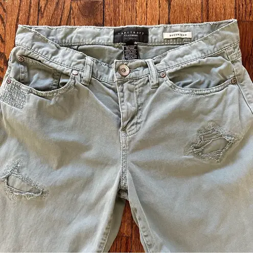 Buffalo David Bitton 🦋Women’s Distressed Sanctuary Boyfriend Shorts 28 Forest Green