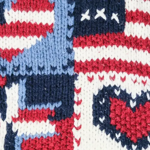 Vintage 90s Nuggets American Flag Patriotic Sweater Red