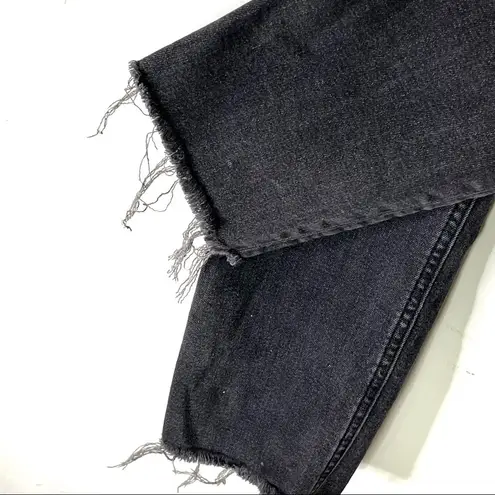 Acne Studios Climb Skinny Jeans Used Black Raw Hem Altered 30