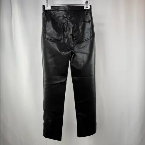 Wilfred Aritzia Melina Straight Leg Vegan Leather Pants in Black Size 4 - Image 6