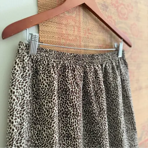 Spencer Jeremy Brand Vintage Silk Cheetah Print Skirt