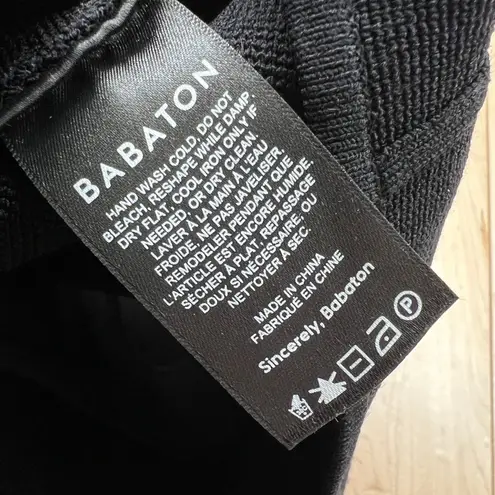 Babaton Aritzia Sculpt Knit Squareneck Point Tank Top Black Size XS