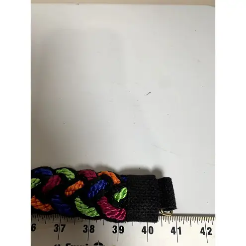 Vintage Statement Belt Braided Womens Colorful 90s Strap Waist Retro