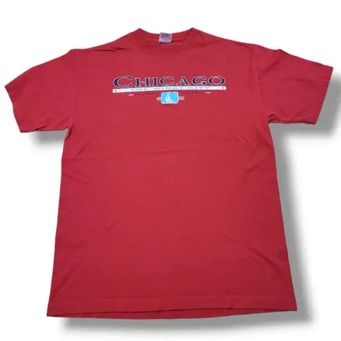 Perrin Pro Weight Vintage Perrin Shirt Size Medium Y2K Chicago The Windy City Illinois Graphic Tee Unisex T-shirt