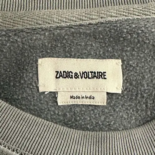 Zadig & Voltaire I Love You Graphic Sweatshirt Gray Size Small