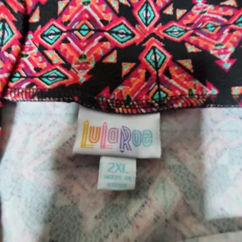 LuLaRoe Women’s 𝅺 cassie SZ 2xl pencil diamond aztec print black multicolor skirt