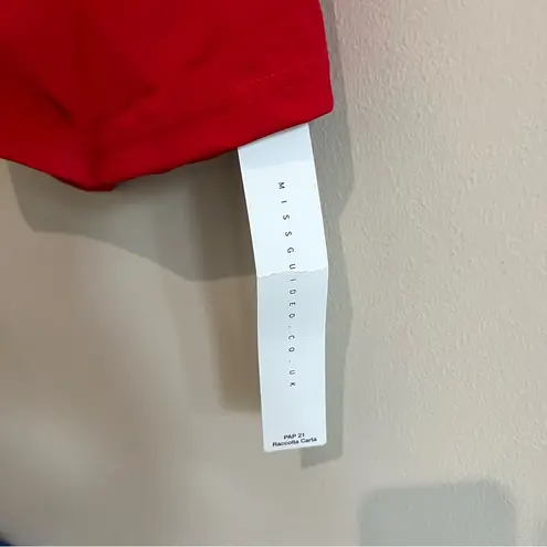 Missguided NWT ASOS Off the Shoulder Red Mini Dress Ruched Size Small