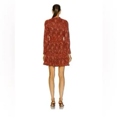 Ulla Johnson  Red Floral ‘Liv’ Mini Dress in “Poppy”, Size 2