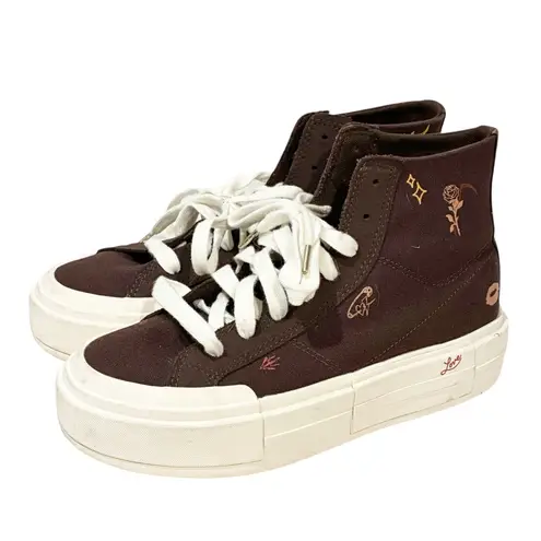 Converse  Size 10 Chocolate Brown Cruise Tiny Tattoos Platform Sneakers - Image 1