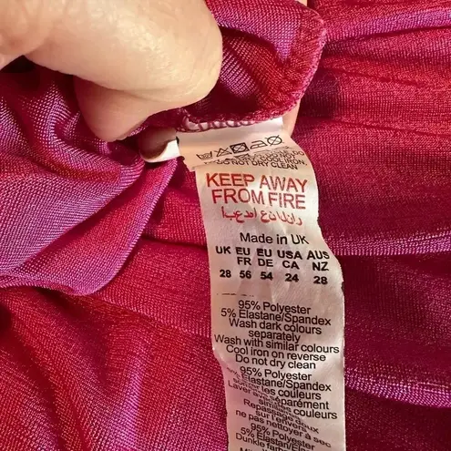 BooHoo Pink Dress Size 24 Pink Shimmer Plus Curvy