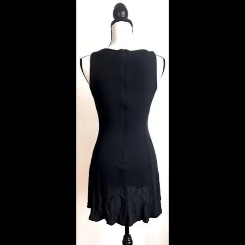 Banana Republic Classic Black Dress: Sleeveless, High Neck, w/ Mini Skirt, sz. 2