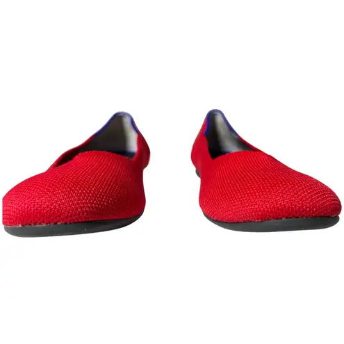 Rothy's The Flat Red Knit Ballet Flats Women's 7.5 Round Toe Slip On