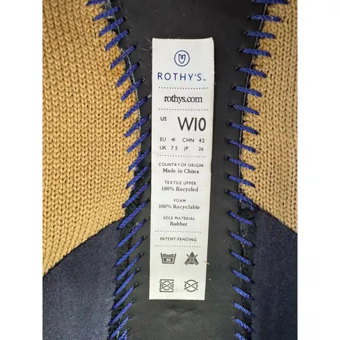 Rothy's Point Gold Herringbone Black Toe Women's Shoes Flats Loafers Retired W10 Size 10