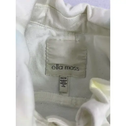 Ella Moss Women's Splashed White Denim Jacket