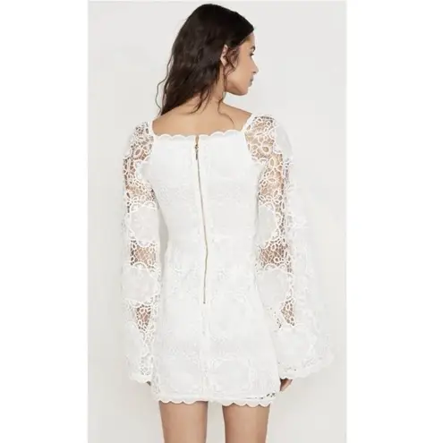 Alice McCALL Berwyn Diamond Veins Anthropologie BHLDN Porcelain White Lace Dress