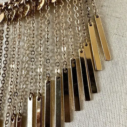 Park Lane Gold tone chain disc statement choker necklace