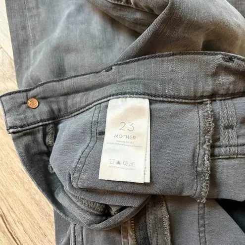 Mother The Wrapper Patch Springy Ankle Jeans in Faded Black Size 23