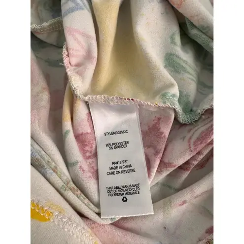 Jolie & Joy Graffiti Floral Ruched Slip Dress Medium Red