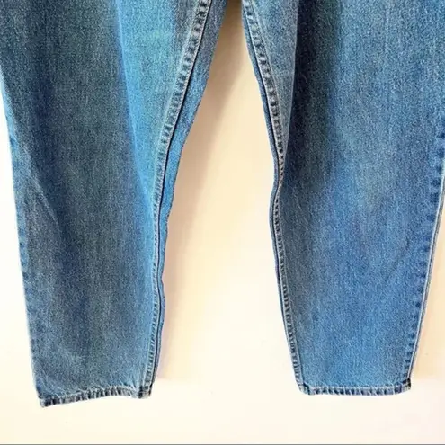 Vintage Chic Mom Jeans Plus Size 18 Cotton Denim High Waist Cheeky Bootie 90s Blue