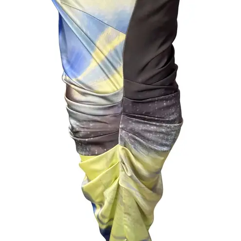 Jonathan Simkhai Hansel Midi Dress Marina Blue Print Size 0