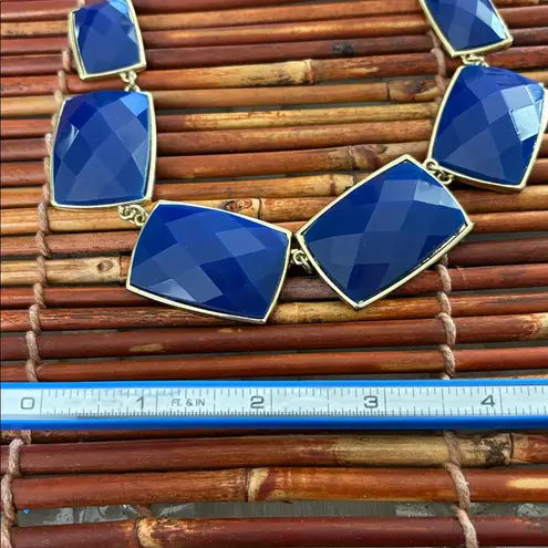 Shasa Blue Geometric Necklace & Earrings Set NWT