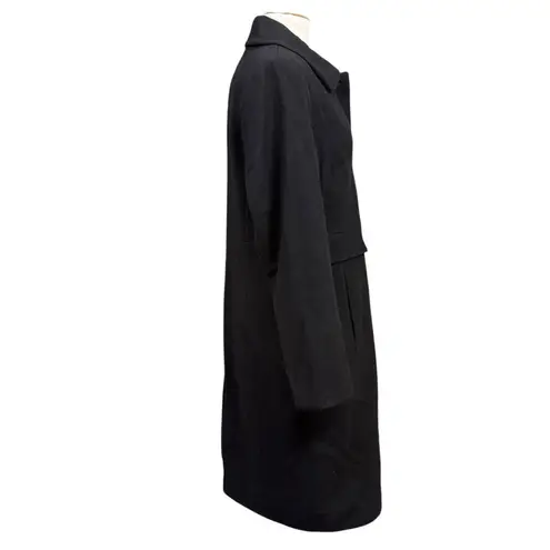 Investments Wool Blend Black Long Coat NWT Size 10 Women’s