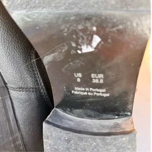 Frank & Oak Black Leather Slip On Chelsea Ankle Boots Booties Women size 8