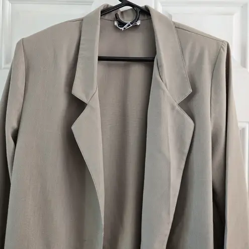 Vintage Prophecy Blazer Jacket Women's Size 12 Beige Color Padded Shoulders