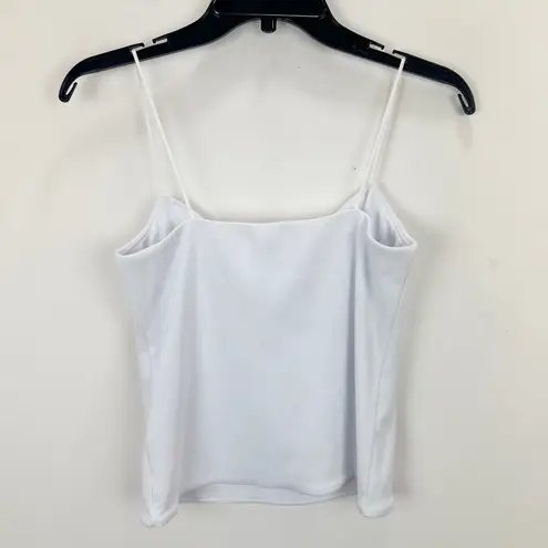 Madewell  Squareneck Tank Top Spaghetti Straps Slim Stretch White Large NWT