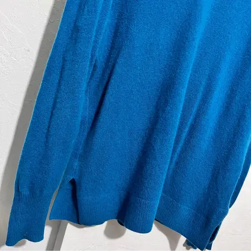 Halogen blue teal 100% cashmere cardigan oversize wide vneck sweater : Box L01: Size undefined