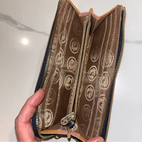 Spartina 449 NWOT Spartina Navy Blue Red White Linen Wallet