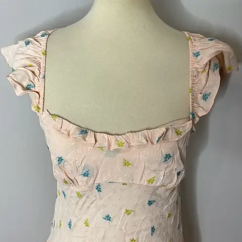 By Anthropologie Scallop‎ Baby Midi Dress Pink