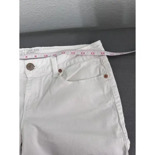 No Bo Low Rise Skinny White Denim 5pocket Stretch Modern Pants Size 13 summer