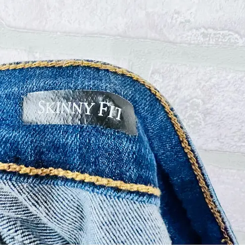 Judy Blue Buffalo Plaid Patch Distressed Skinny Jeans Size 20