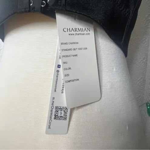 Charmian Rhinestone Bustier Crop Top Corset NWT Pink Size XXL