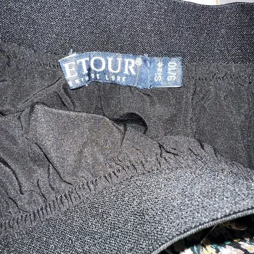 Retour Floral Ditsy Print Pleated Mini Skirt Geo Waistband Small Tan Size undefined