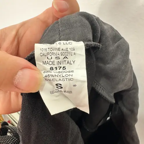 Venti6 Pants S Gray Faux Suede Joggers Italy Quiet Luxury Minimalist Luxe Basic