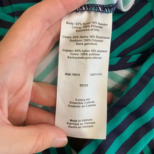 Motherhood Beach Bump Green Black Tankini Set Swim suit Size XL Beach Vacation