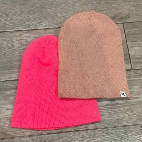 American Eagle  Pink Beanies - Set of 2