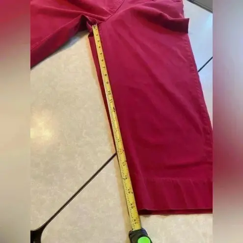 st. john's bay St John’s Bay‎ Women’s Stretch Red Cropped Pants Size 12