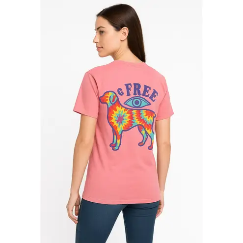 ComfortWash TShirt Womens Size SmallPink Short Sleeve Dog Logo Y2K Graphic Pink