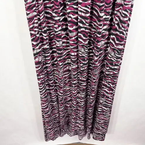 Daisy Fuentes Plus Size 3X Maxi Dress Black Pink Color Block Sleeveless 789