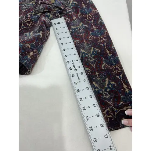 Coldwater Creek Womans Ps Cordurory Multicolor Bike Jacket