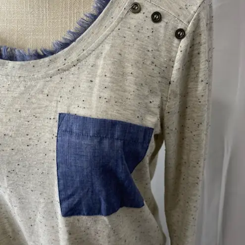 BD Collection chic boho l/s top size large